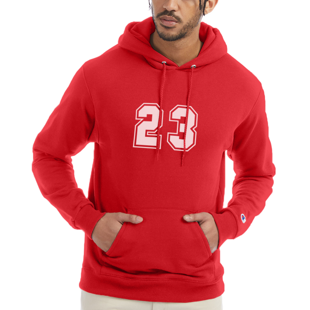 Men's Champion Powerblend Hoodie - Scarlet