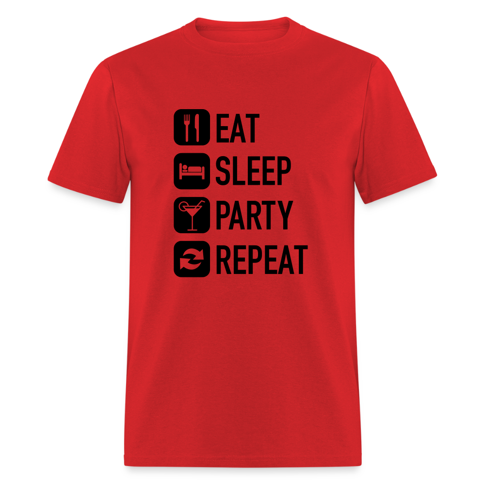 Unisex Classic Custom Party Repeat T Shirt - red