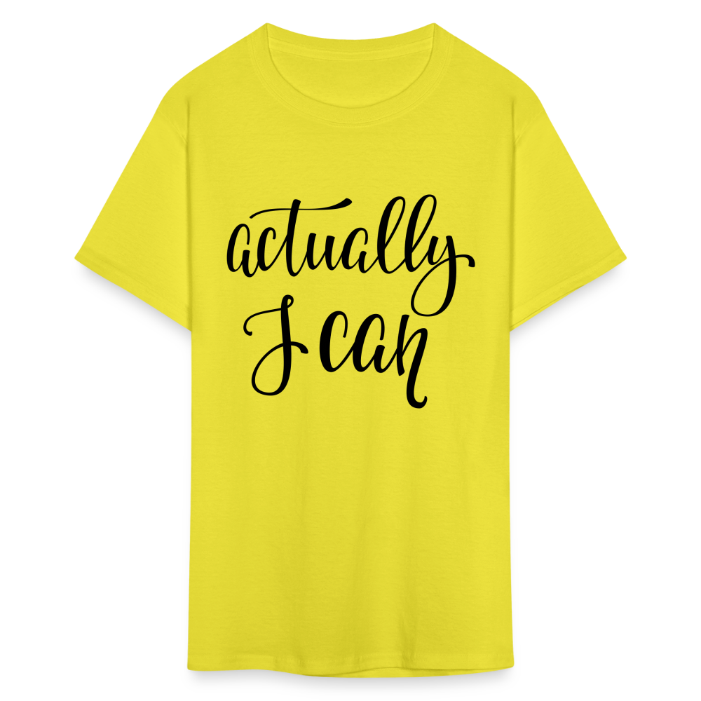 Unisex Classic  I Can Print T Shirt - yellow