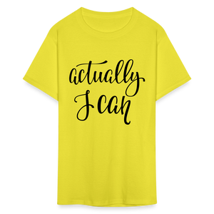 Unisex Classic  I Can Print T Shirt - yellow