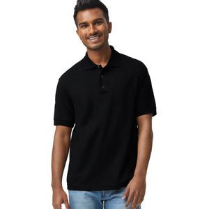 Men's Gildan Unisex 50/50 Jersey Polo - black