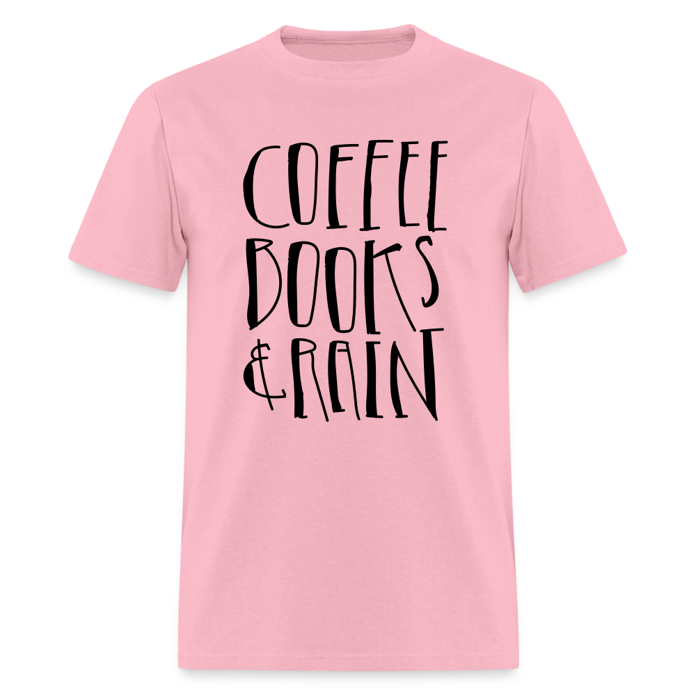 Unisex Coffee Print T Shirt - pink