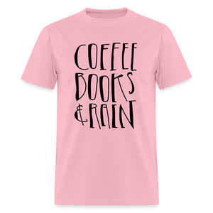 Unisex Coffee Print T Shirt - pink