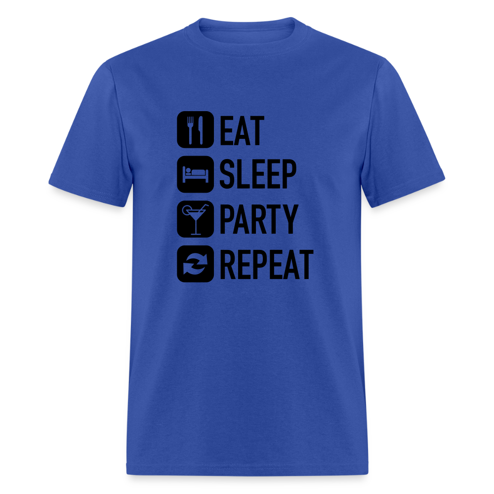 Unisex Classic Custom Party Repeat T Shirt - royal blue