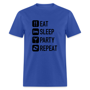 Unisex Classic Custom Party Repeat T Shirt - royal blue