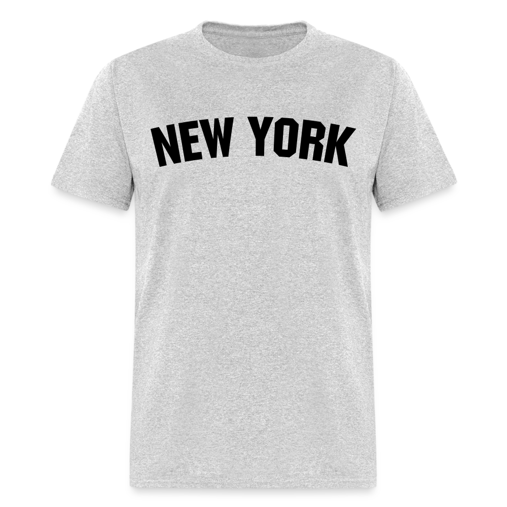 Unisex New York Print T Shirt - heather gray