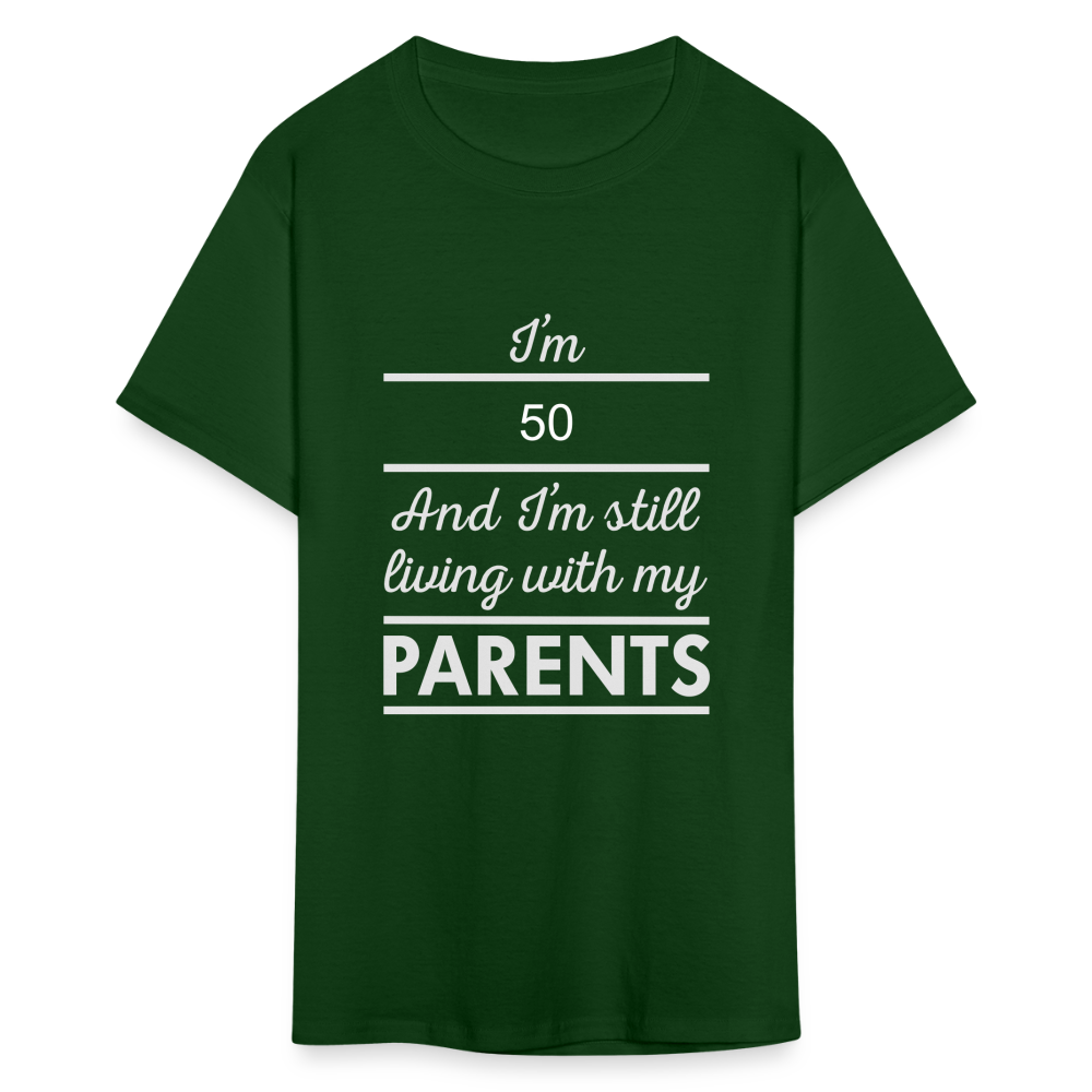 Unisex Classic 50 Print T Shirt - forest green