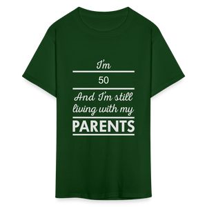 Unisex Classic 50 Print T Shirt - forest green