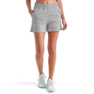 Women's Jogger Boss Queen Print Shorts - heather gray