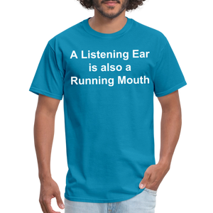 Unisex Classic Custom Running Mouth T Shirt - turquoise