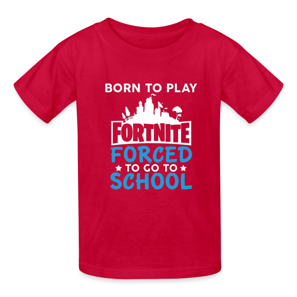 Boys Youth Hanes Tagless Fortnite T Shirt - red