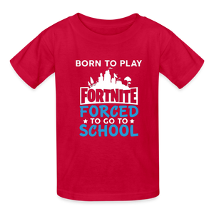 Boys Youth Hanes Tagless Fortnite T Shirt - red