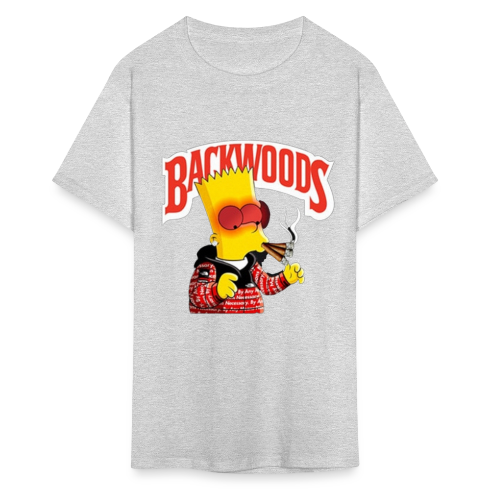 Unisex Backwoods Bart Print T Shirt - heather gray