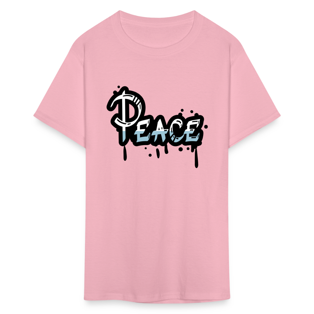 Unisex Peace Print T Shirt - pink