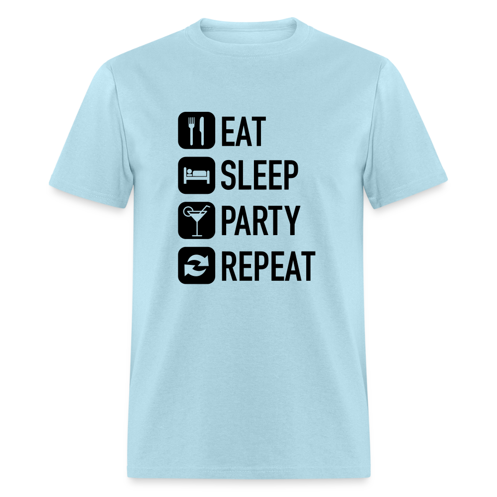 Unisex Classic Custom Party Repeat T Shirt - powder blue