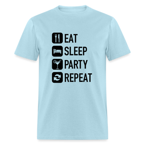 Unisex Classic Custom Party Repeat T Shirt - powder blue