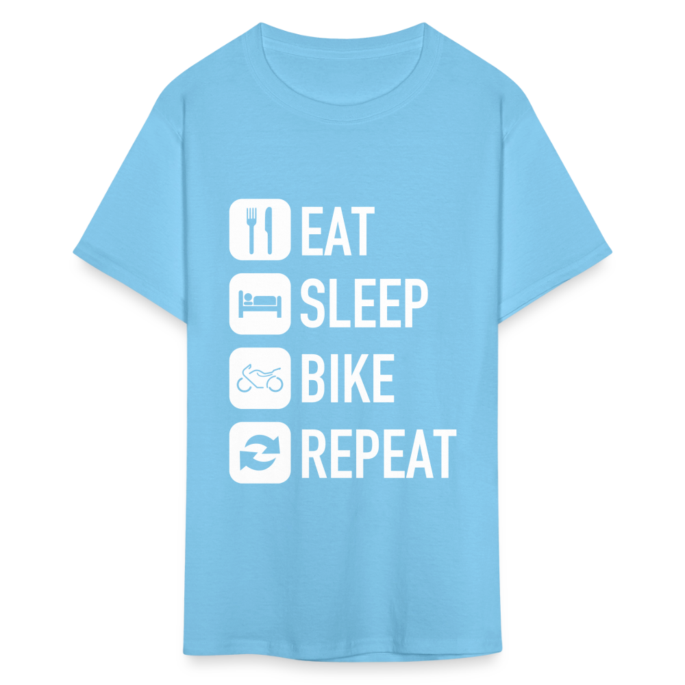 Unisex Classic Custom Sleep Repeat T Shirt - aquatic blue