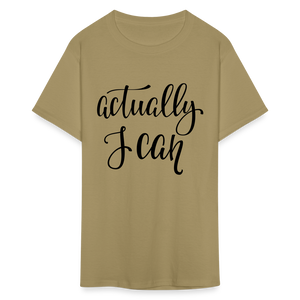 Unisex Classic  I Can Print T Shirt - khaki