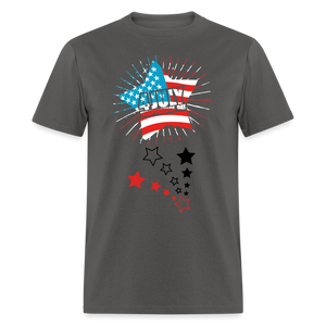 Unisex Independence Day Print T Shirt - charcoal