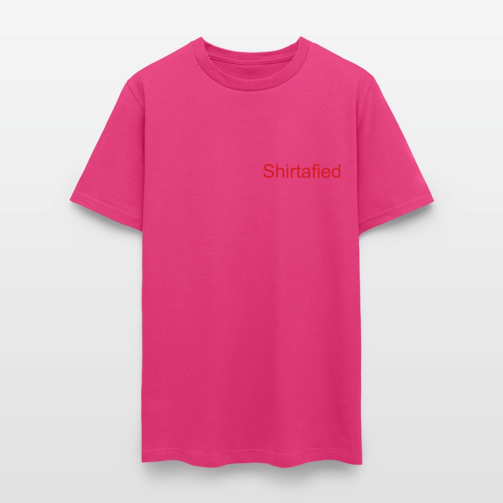 Unisex Shirtafied Print Gildan T Shirt - fuchsia