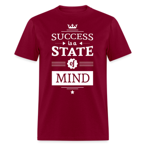 Unisex Success Print T Shirt - burgundy