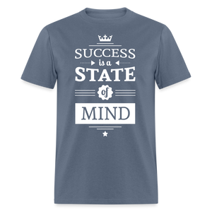 Unisex Success Print T Shirt - denim