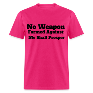 Adult Unisex  No Weapon Print T Shirt - fuchsia