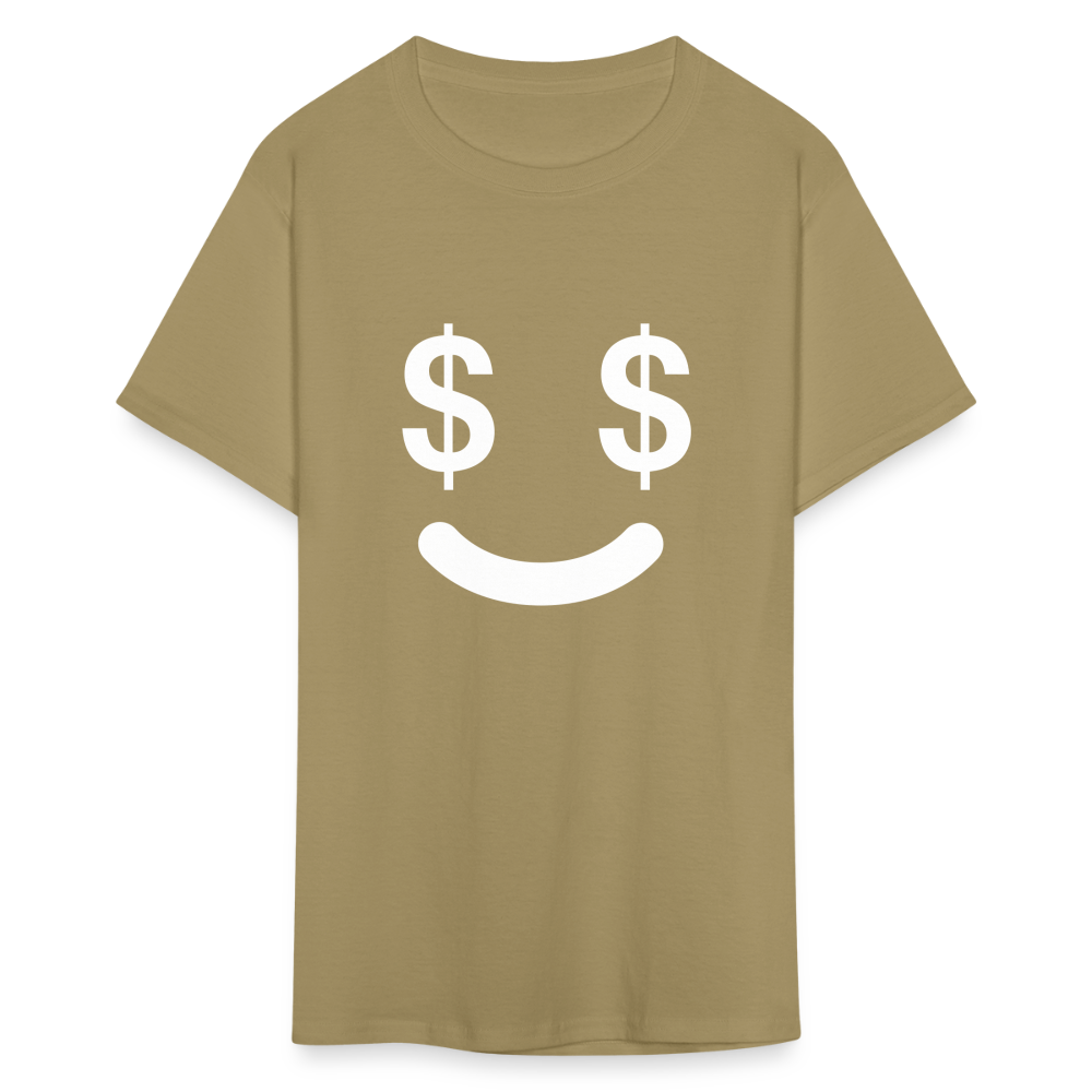 Unisex  Money Face Print T Shirt - khaki