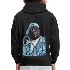 Unisex Contrast Biggie Print Hoodie - black/asphalt