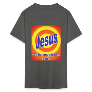 Unisex Classic Jesus Print T Shirt - charcoal