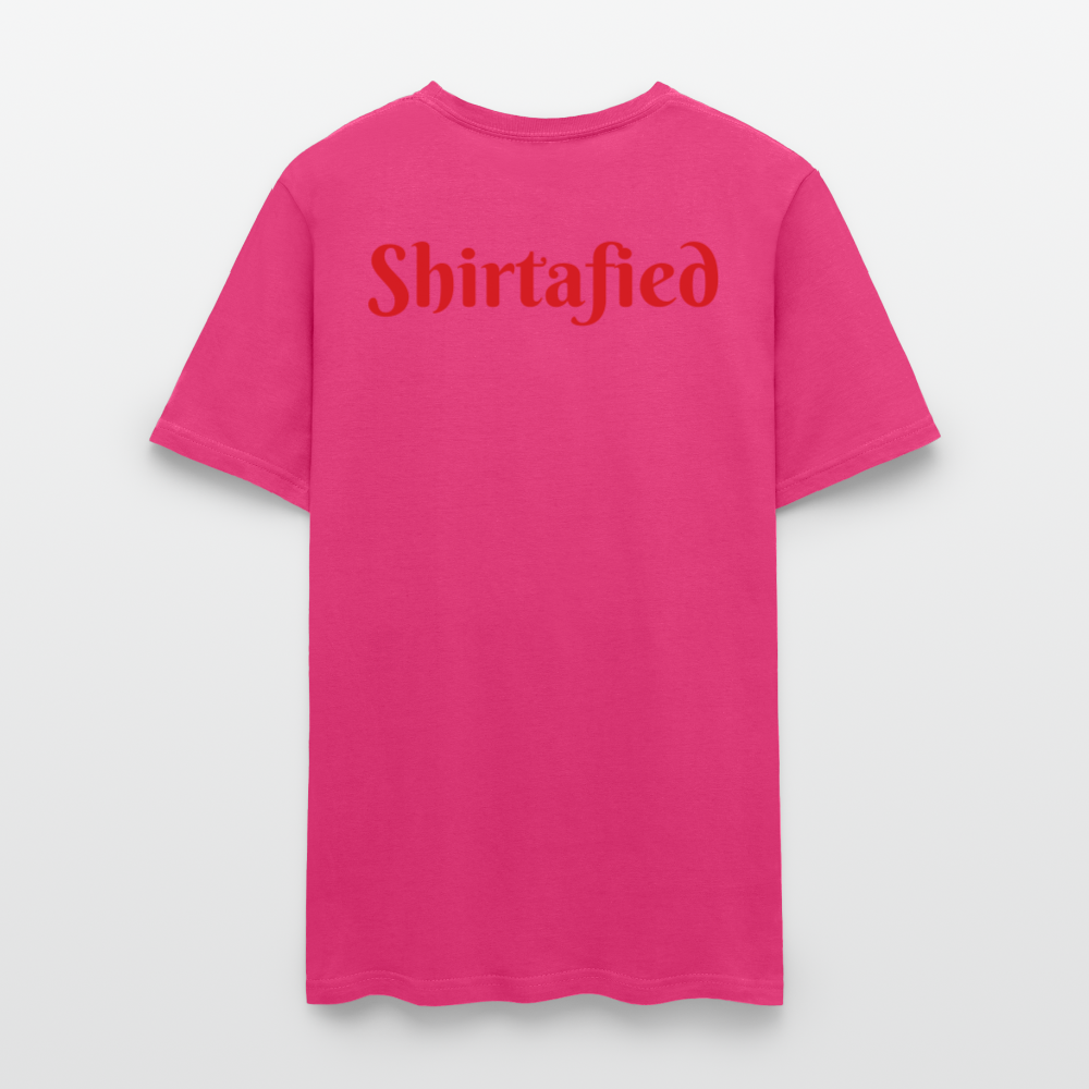 Unisex Shirtafied Print Gildan T Shirt - fuchsia