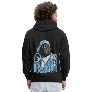 Unisex Contrast Biggie Print Hoodie - black/asphalt