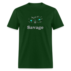 Unisex Savage Print T Shirt - forest green