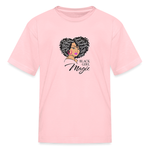 Girls Fruit of the Loom Black Girl Print T Shirt - pink