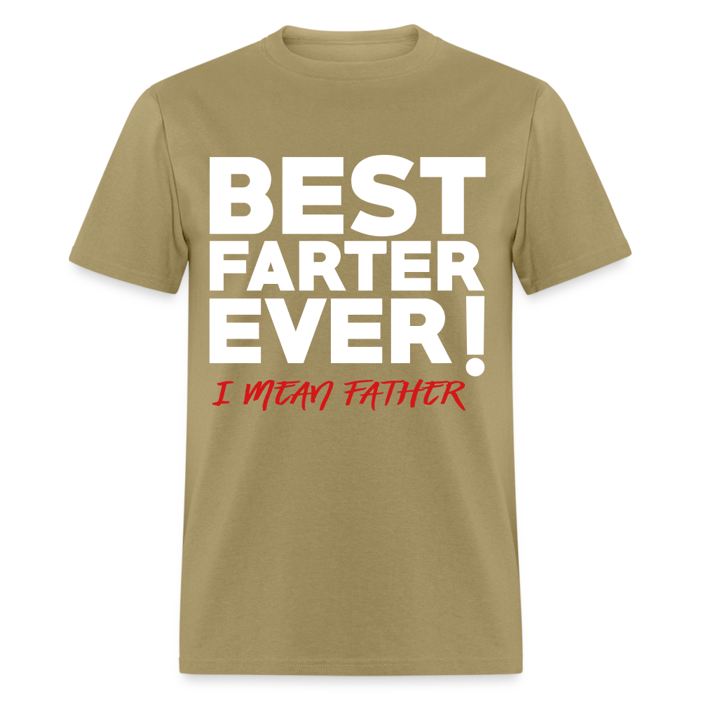 Men's Best Father Ever Print T-Shirt - khaki