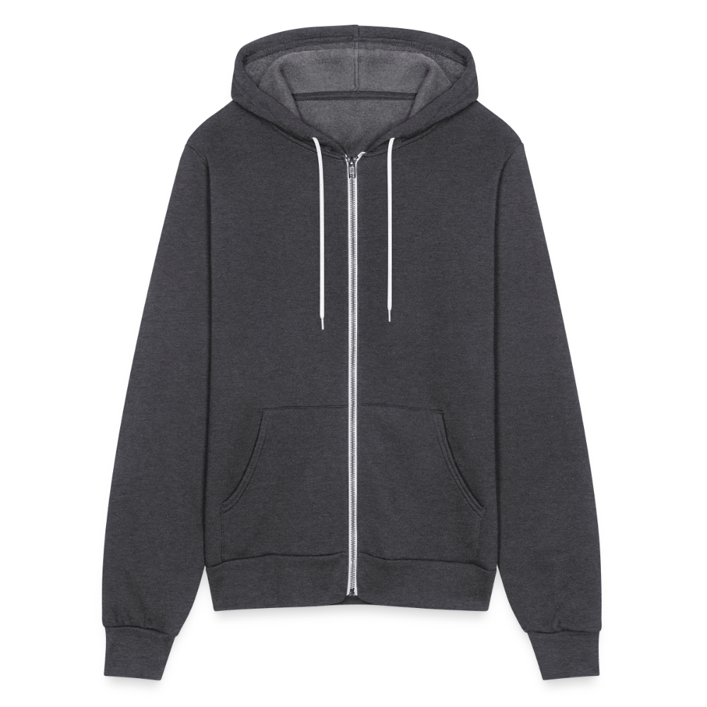 Bella + Canvas Unisex Full Zip Eagles Print Hoodie - charcoal grey