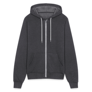 Bella + Canvas Unisex Full Zip Eagles Print Hoodie - charcoal grey