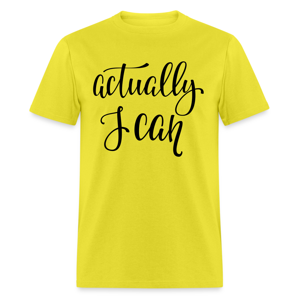 Unisex Classic  I Can Print T Shirt - yellow