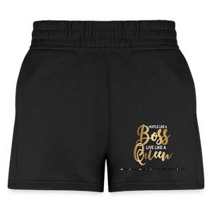 Women's Jogger Boss Queen Print Shorts - black