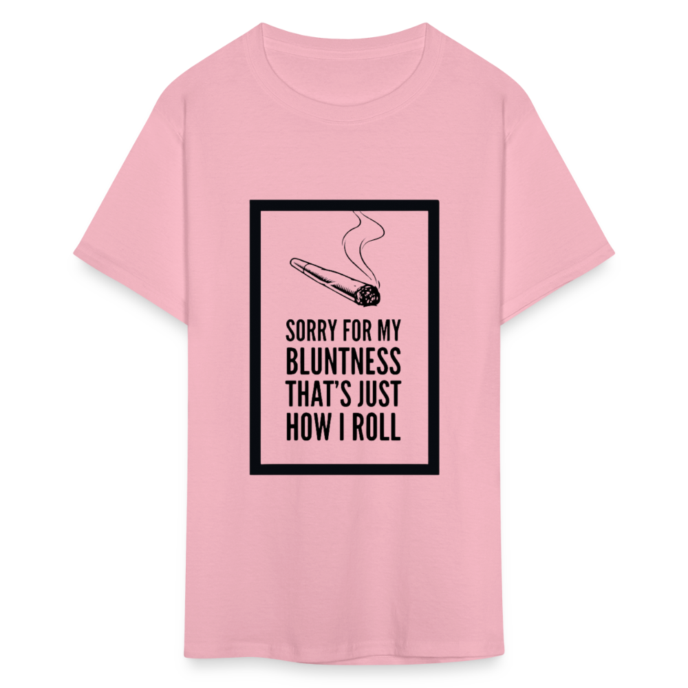 Unisex Classic Bluntness Print T Shirt - pink