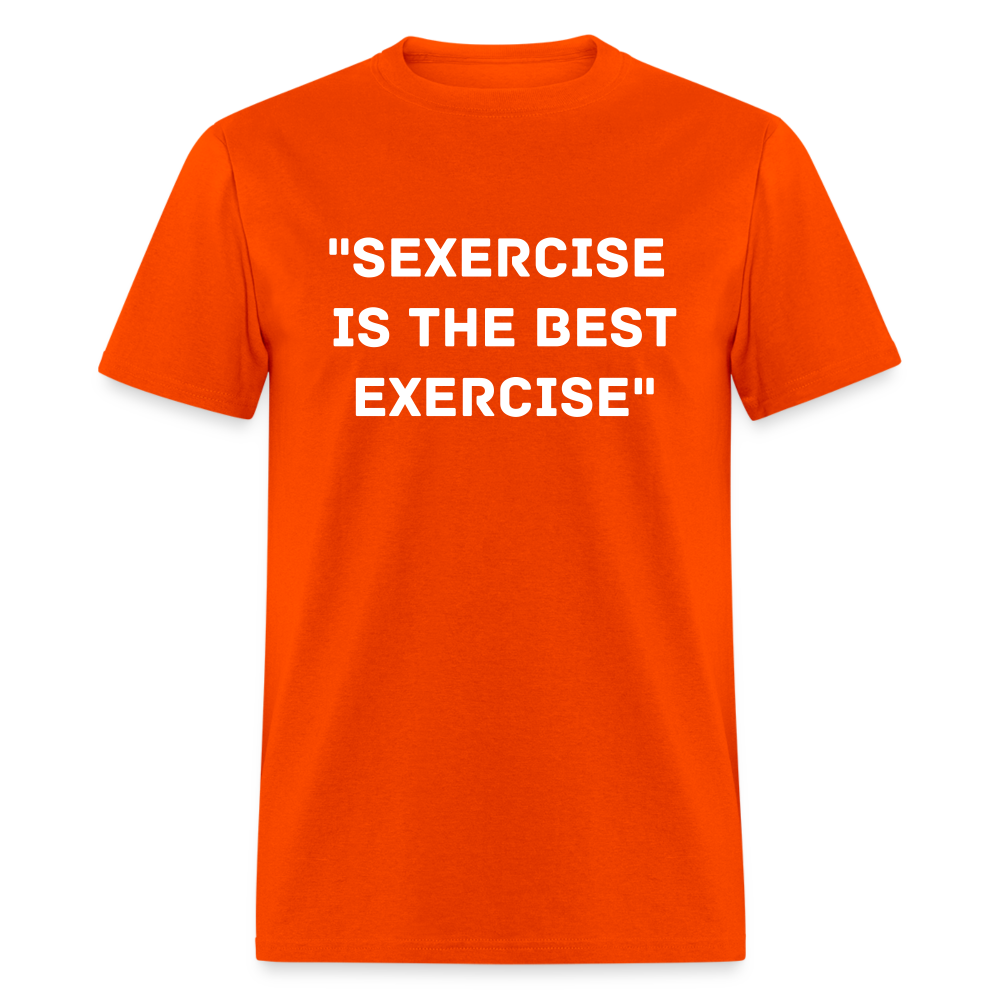 Unisex Classic Fruit of the Loom Exercise Print T Shirt - orange