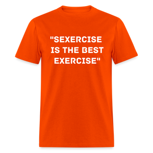 Unisex Classic Fruit of the Loom Exercise Print T Shirt - orange