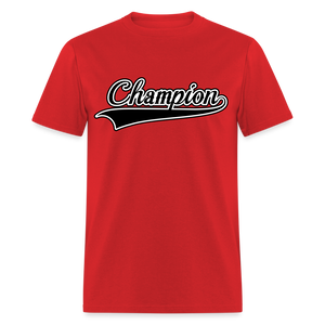 Adult Unisex Regular Fit Champion T Shirt - red