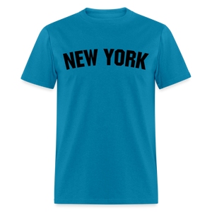 Unisex New York Print T Shirt - turquoise