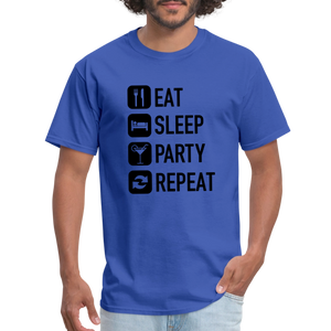 Unisex Classic Custom Party Repeat T Shirt - royal blue