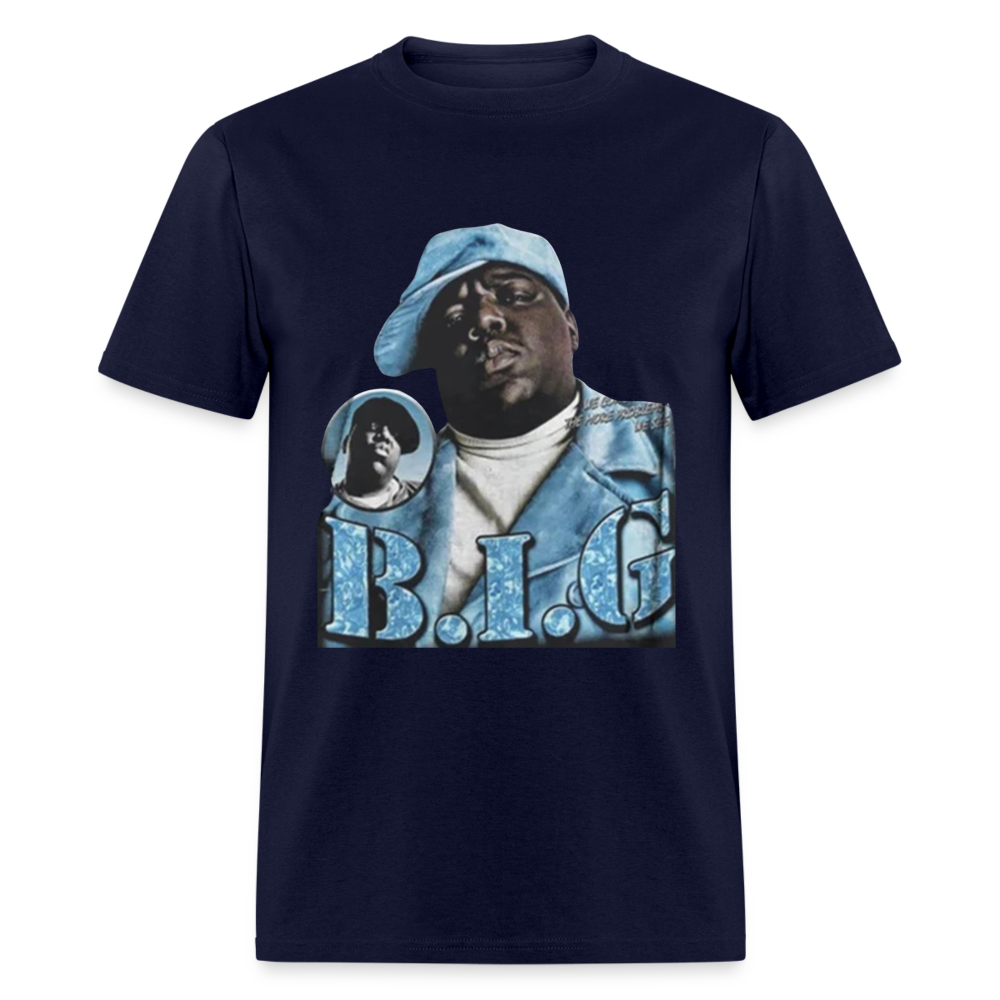 Unisex Classic Biggie Print T Shirt - navy