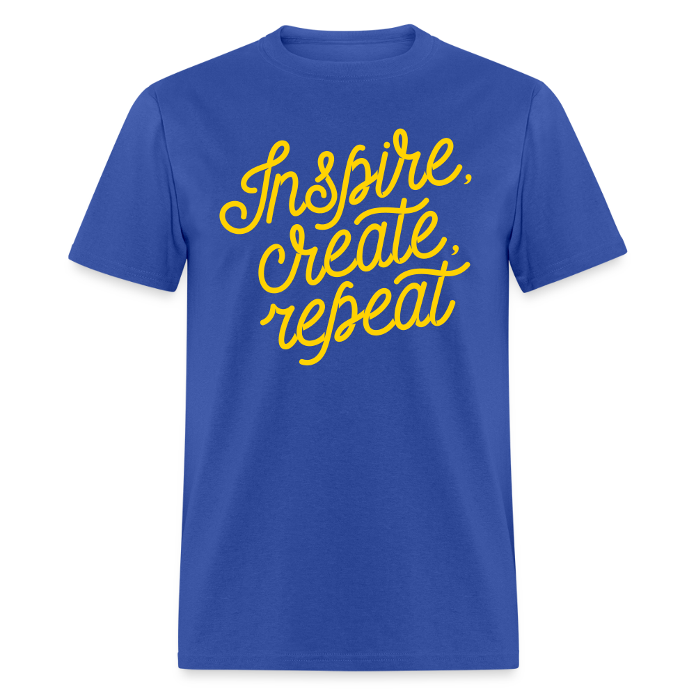 Unisex Custom Create Repeat T Shirt - royal blue
