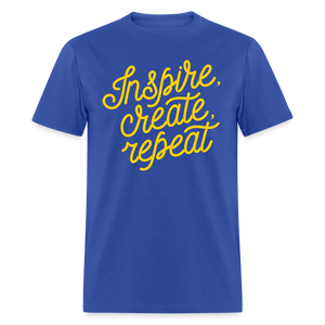 Unisex Custom Create Repeat T Shirt - royal blue