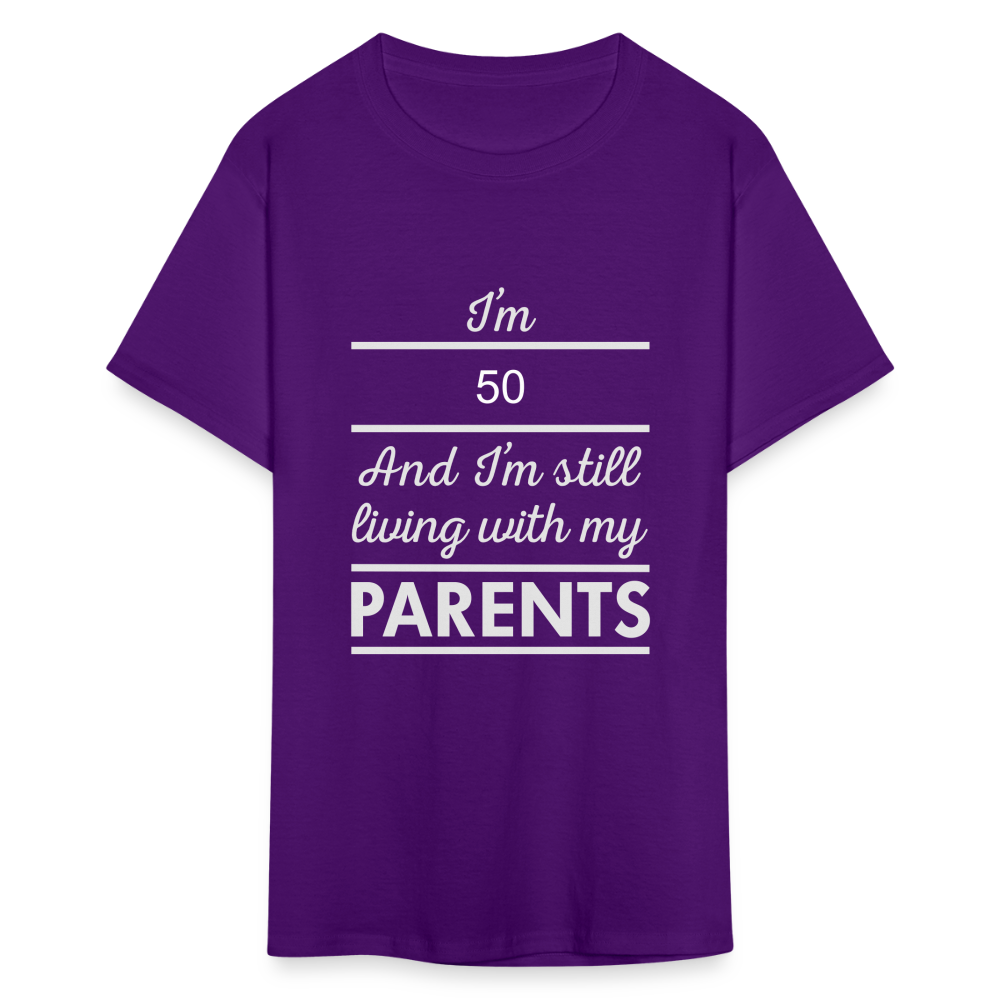 Unisex Classic 50 Print T Shirt - purple