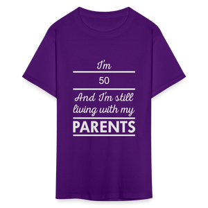 Unisex Classic 50 Print T Shirt - purple